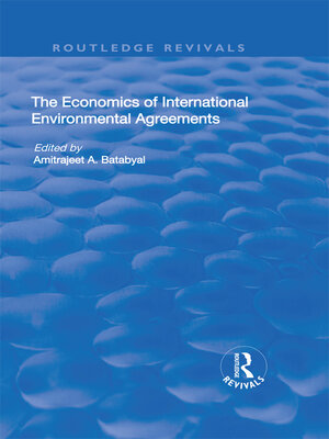 cover image of The Economics of International Environmental Agreements